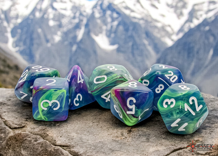 Chessex Festive: Mega-Hedral pc: Waterlily/White | L.A. Mood Comics and Games