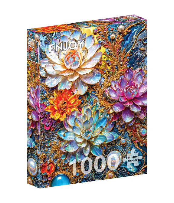 Puzzle 1000pc Pearlescent Waterlillies | L.A. Mood Comics and Games