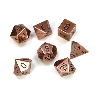Chessex Metal 7pc Dice Set: Copper | L.A. Mood Comics and Games