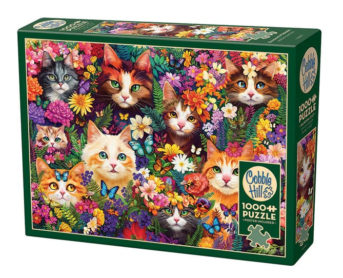 Puzzle 1000 Blooming Whiskers | L.A. Mood Comics and Games