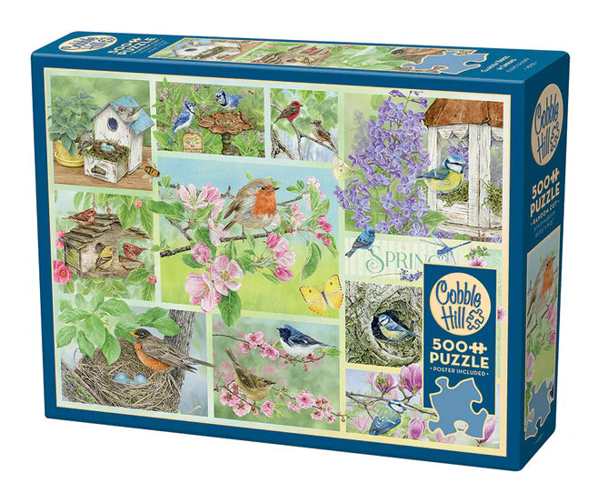 Garden Birds in Spring | 500 Piece | L.A. Mood Comics and Games