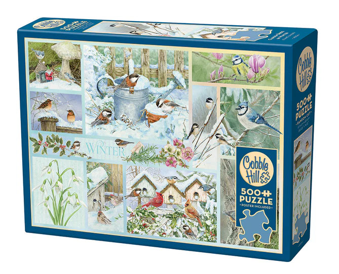 Puzzle 500pc Garden Birds In Winter | L.A. Mood Comics and Games