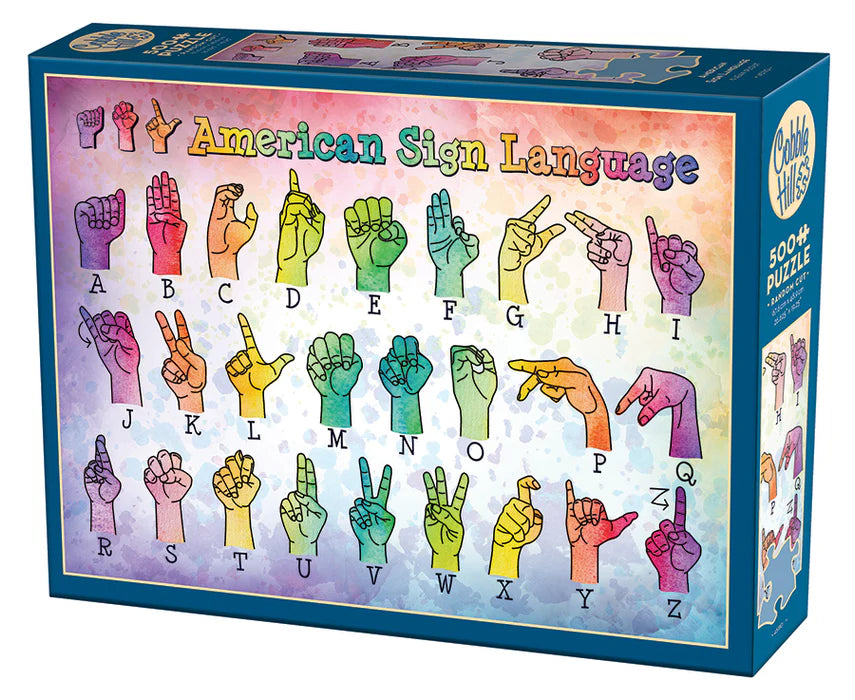 Puzzle 500 American Sign Language | L.A. Mood Comics and Games