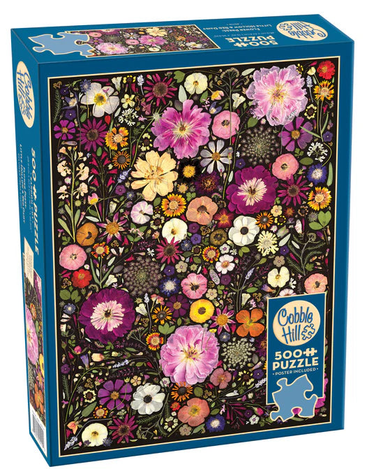 Puzzle 500pc - Flower Press: Little Hollow & Red Daisy | L.A. Mood Comics and Games