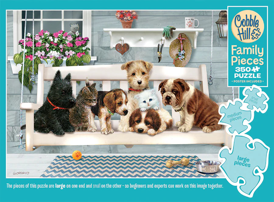 Puzzle 350pc - Porch Pals | L.A. Mood Comics and Games