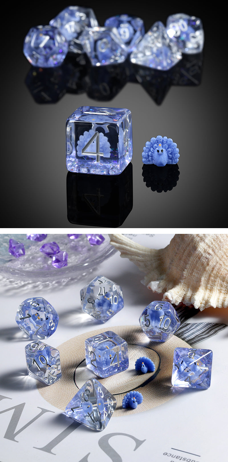 Resin Dice Set (7pcs) (Peacock) | L.A. Mood Comics and Games