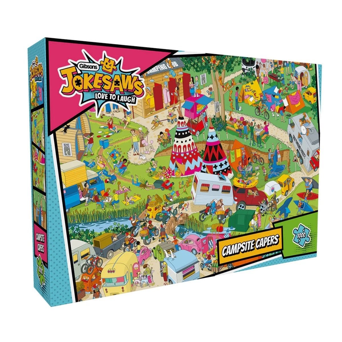 Puzzle 1000pc - Jokesaws: Campsite Capers | L.A. Mood Comics and Games
