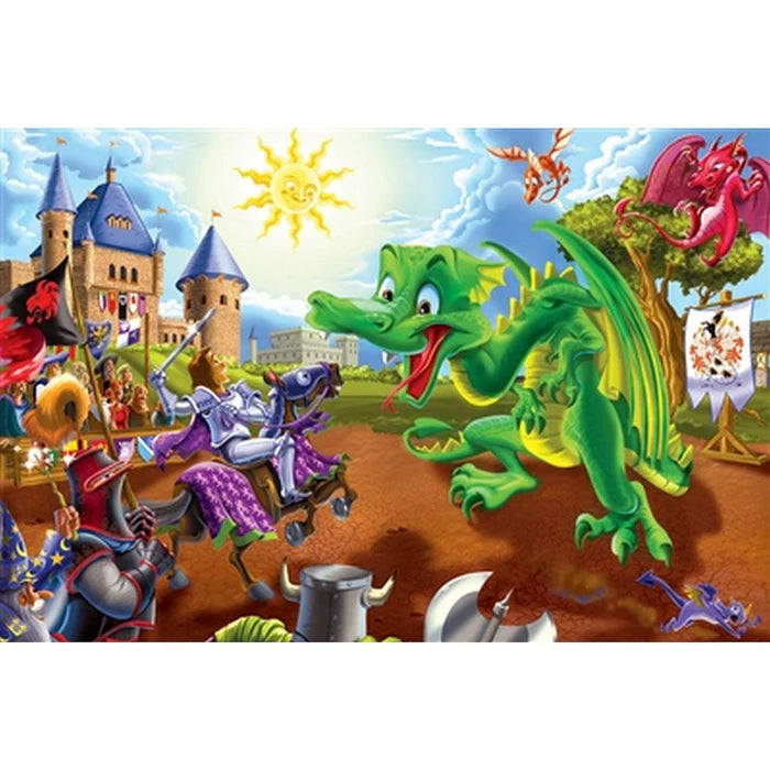 Puzzle 36pc Floor Puzzle Knights and Dragons | L.A. Mood Comics and Games