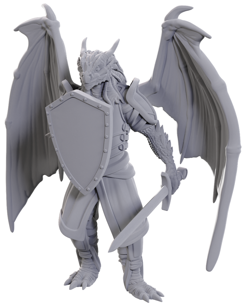 DND UNPAINTED MINIS WV25 DRAGONBORN OF BAHAMUT | L.A. Mood Comics and Games