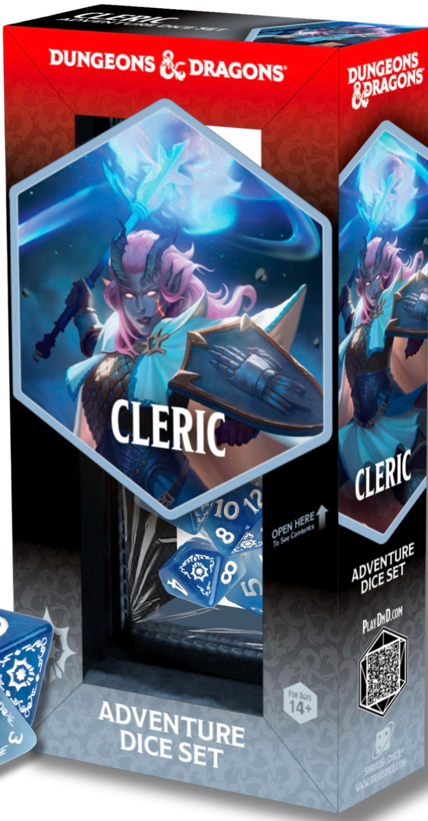 DND ADVENTURE DICE CLERIC: WHITE/BLUE | L.A. Mood Comics and Games