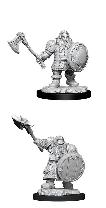DND UNPAINTED MINIS WV11 MALE DWARF FIGHTER | L.A. Mood Comics and Games