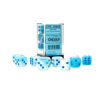 Gemini 12D6 Pearl Turquoise-White w/Blue | L.A. Mood Comics and Games