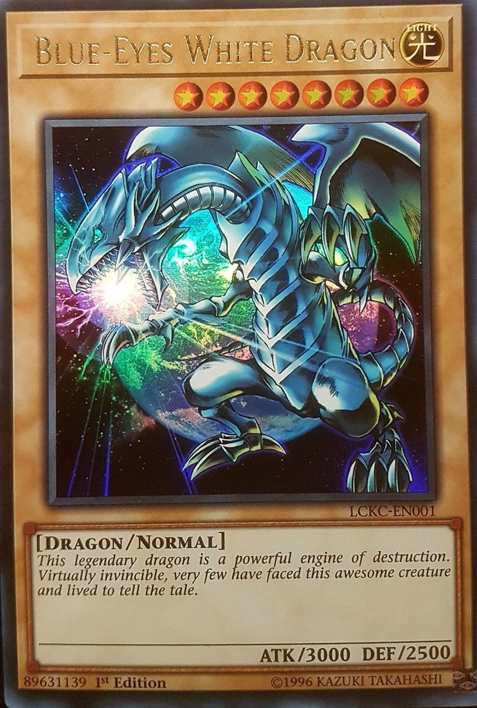 【未開封】LEGEND OF BLUE EYES WHITE DRAGON Blue-Eyes White Dragon (Version 3) [LCKC-EN001] Ultra Rare