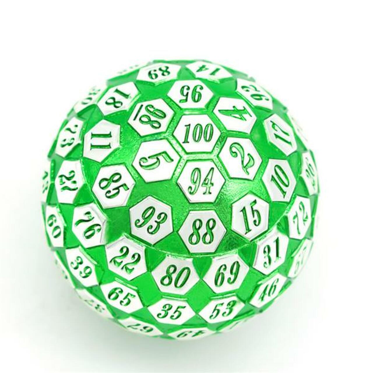 45mm Metal D100 - Green & Silver | L.A. Mood Comics and Games
