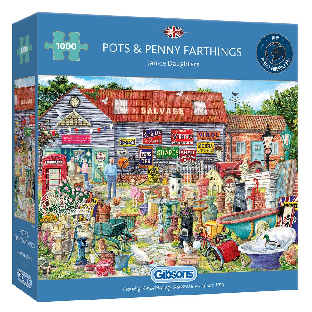 Puzzle 1000 Piece: Pots & Penny Farthings | L.A. Mood Comics and Games