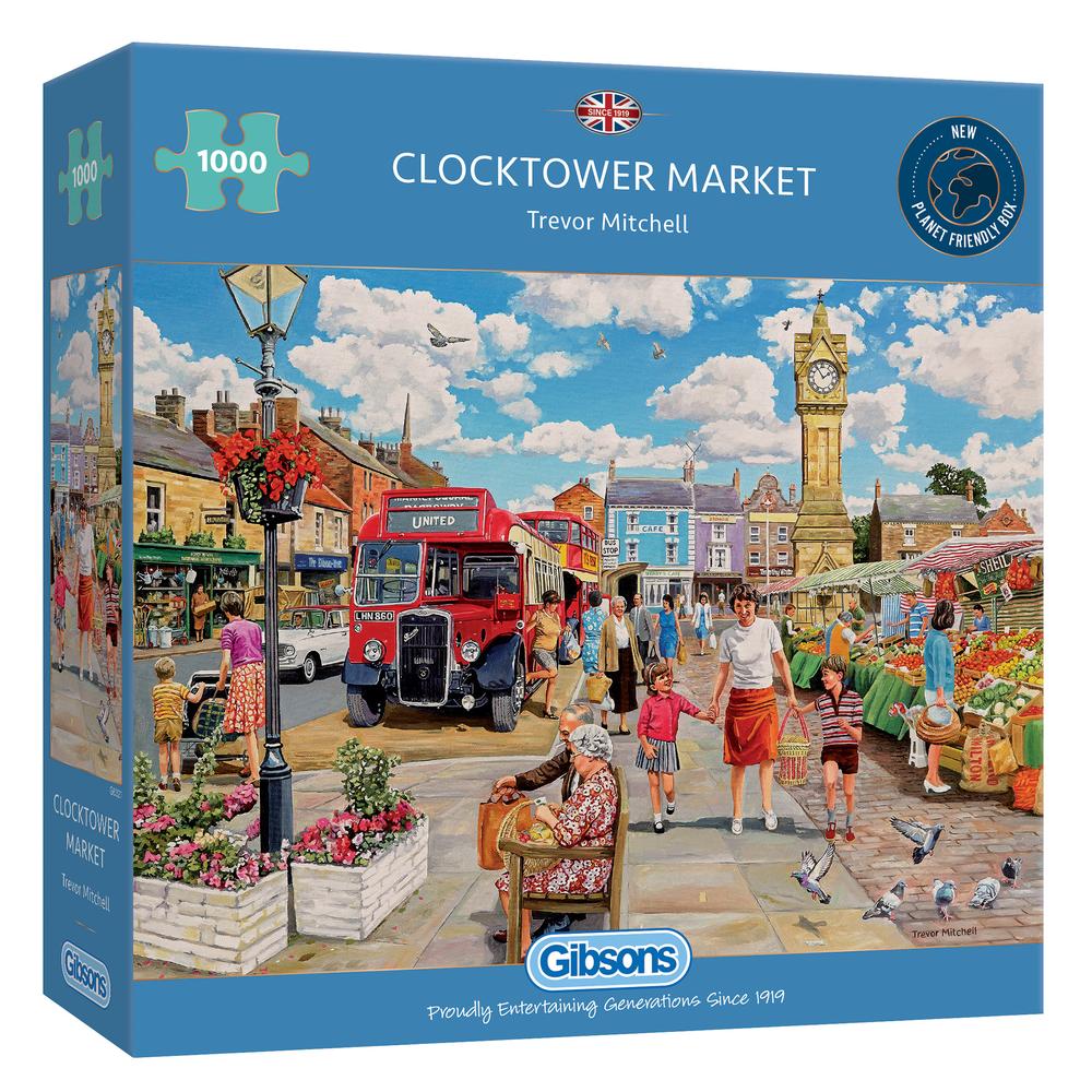 Puzzle 1000 Piece: Clocktower Market | L.A. Mood Comics and Games