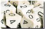 Chessex: D6 Marble™ Dice sets- 12mm | L.A. Mood Comics and Games