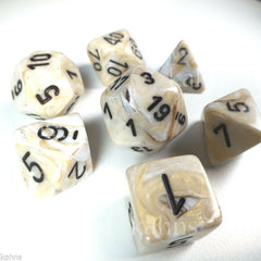 Chessex: Polyhedral Marble™Dice Sets (7pc) | L.A. Mood Comics and Games