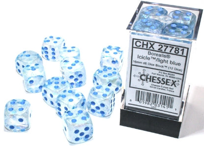 Chessex: D6 Borealis™ Dice Set - 16mm | L.A. Mood Comics and Games