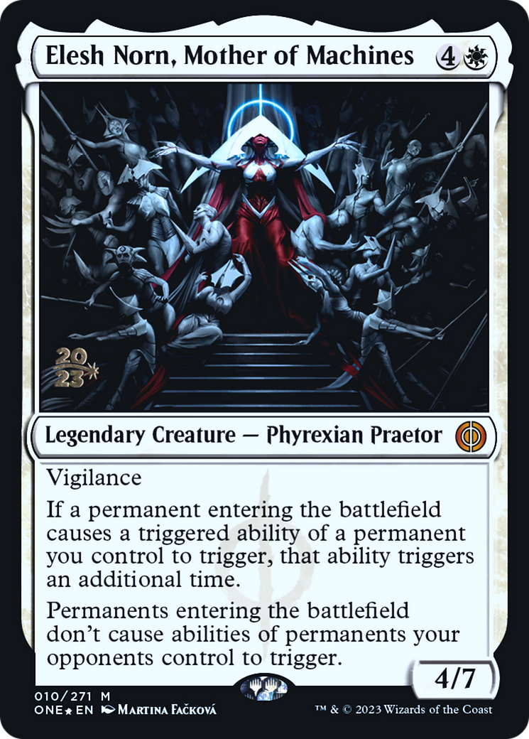 Elesh Norn, Mother of Machines [Phyrexia: All Will Be One Prerelease Promos] | L.A. Mood Comics and Games