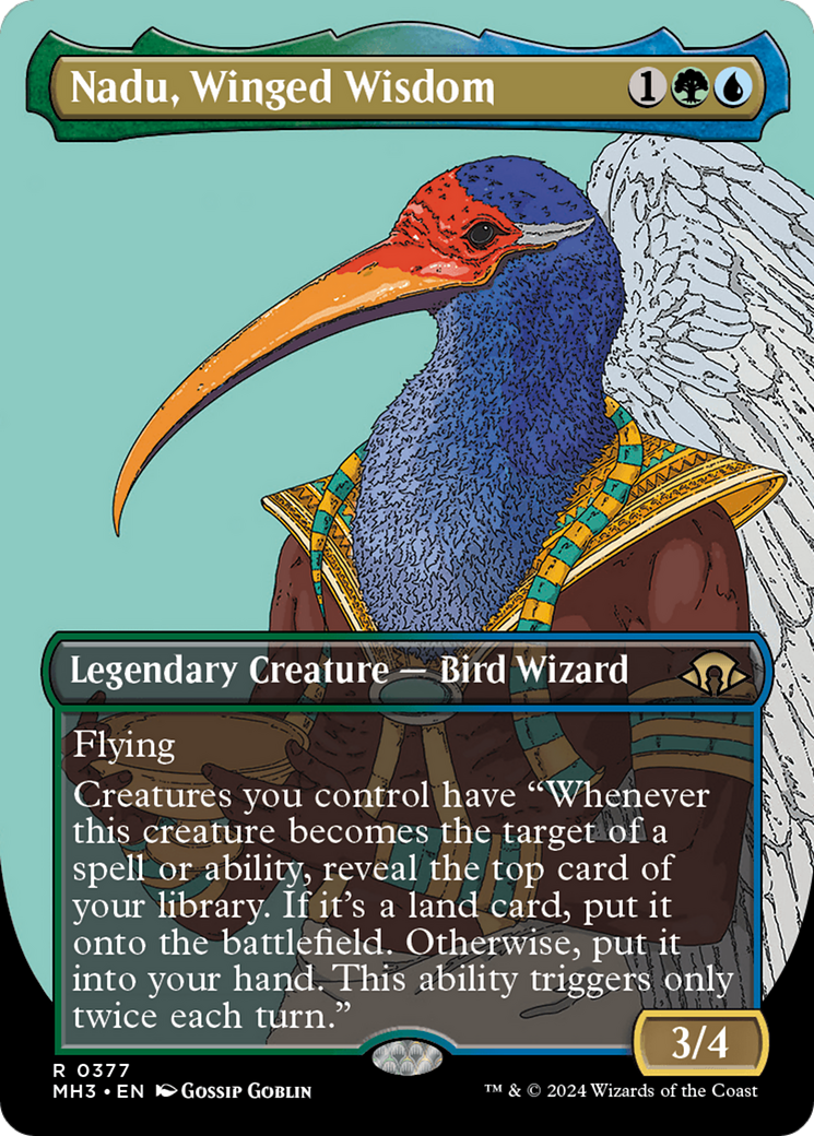 Nadu, Winged Wisdom (Borderless) [Modern Horizons 3] | L.A. Mood Comics and Games