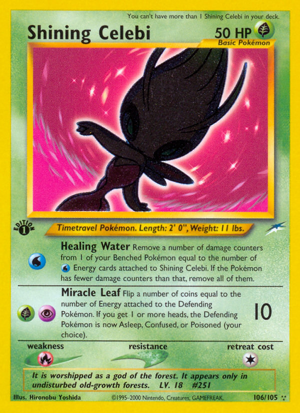 Shining Celebi (106/105) [Neo Destiny 1st Edition] | L.A. Mood Comics and Games