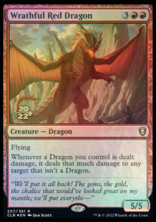 Wrathful Red Dragon [Commander Legends: Battle for Baldur's Gate Prerelease Promos] | L.A. Mood Comics and Games