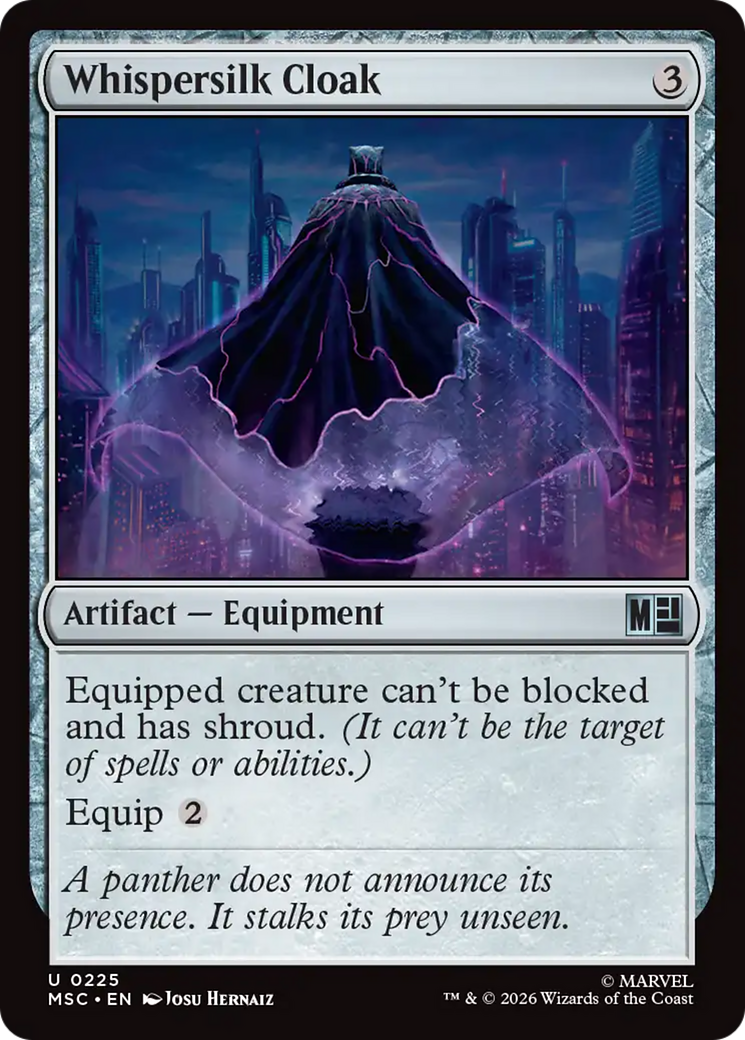 Whispersilk Cloak (Surge Foil) [Marvel Super Heroes Commander] | L.A. Mood Comics and Games