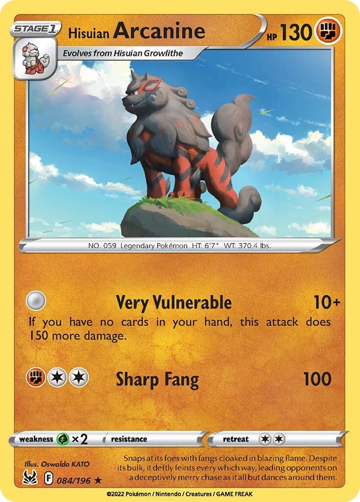 Hisuian Arcanine (084/196) [Sword & Shield: Lost Origin] | L.A. Mood Comics and Games