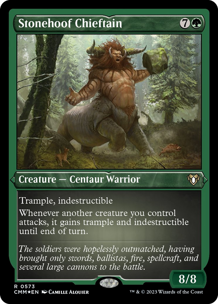 Stonehoof Chieftain (Foil Etched) [Commander Masters] | L.A. Mood Comics and Games