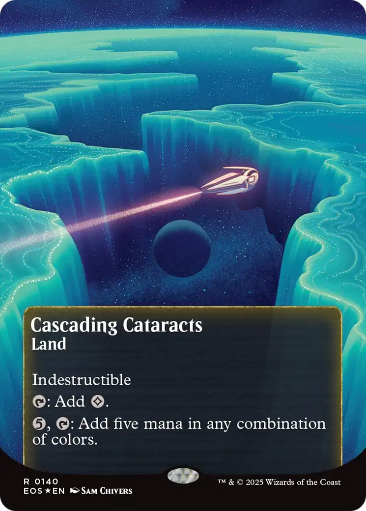 Cascading Cataracts (0140) (Borderless) (Galaxy Foil) [Edge of Eternities: Stellar Sights] | L.A. Mood Comics and Games