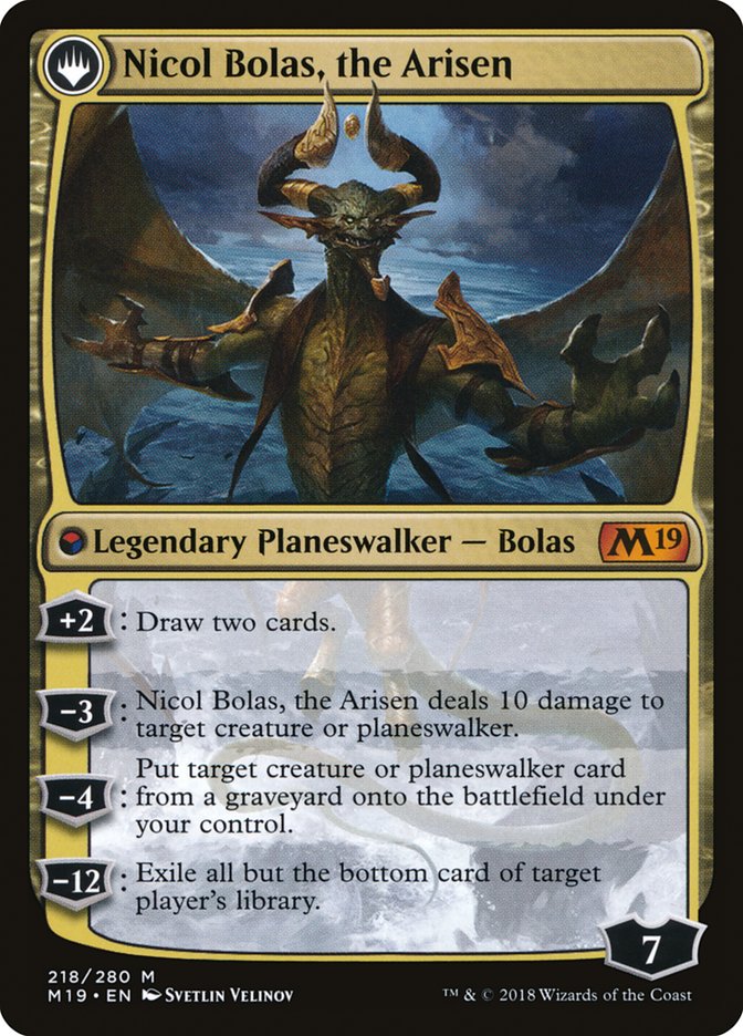 Nicol Bolas, the Ravager // Nicol Bolas, the Arisen [Core Set 2019] | L.A. Mood Comics and Games