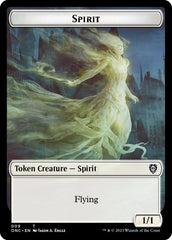 Human // Spirit Double-Sided Token [Phyrexia: All Will Be One Commander Tokens] | L.A. Mood Comics and Games