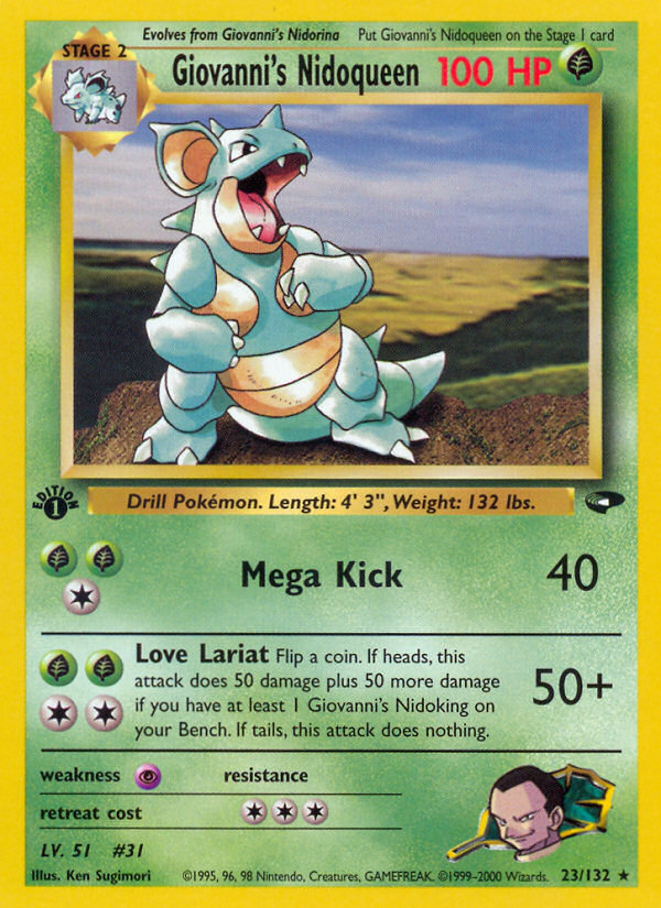 Giovanni's Nidoqueen (23/132) [Gym Challenge 1st Edition] | L.A. Mood Comics and Games