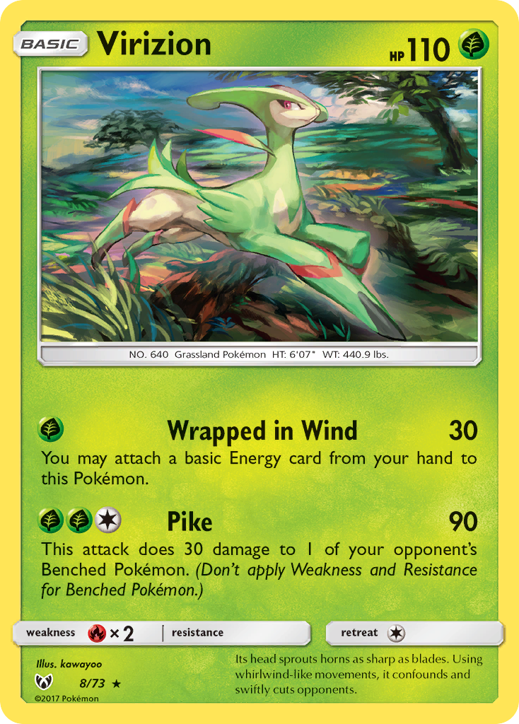 Virizion (8/73) [Sun & Moon: Shining Legends] | L.A. Mood Comics and Games