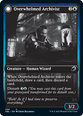 Overwhelmed Archivist // Archive Haunt [Innistrad: Double Feature] | L.A. Mood Comics and Games