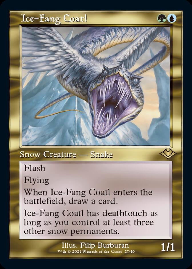 Ice-Fang Coatl (Retro Foil Etched) [Modern Horizons] | L.A. Mood Comics and Games