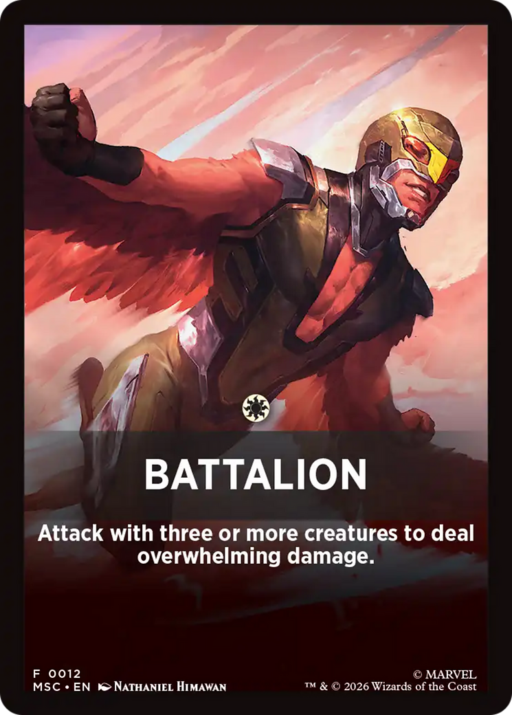 Battalion Theme Card [Marvel Super Heroes Commander] | L.A. Mood Comics and Games