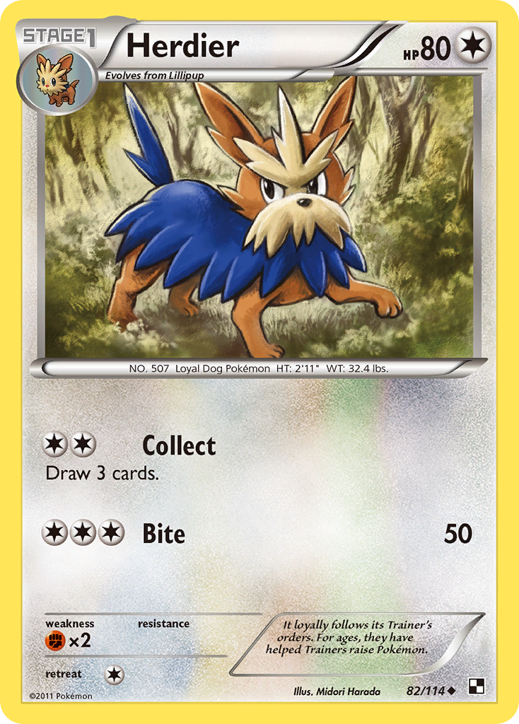 Herdier (82/114) [Black & White: Base Set] | L.A. Mood Comics and Games
