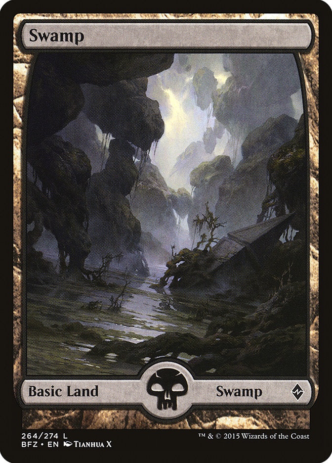 Swamp (264) (Full Art) [Battle for Zendikar] | L.A. Mood Comics and Games