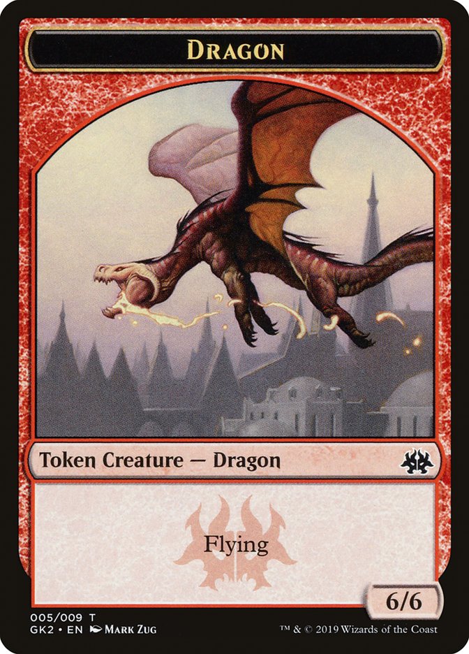 Dragon // Goblin Double-Sided Token [Ravnica Allegiance Guild Kit Tokens] | L.A. Mood Comics and Games