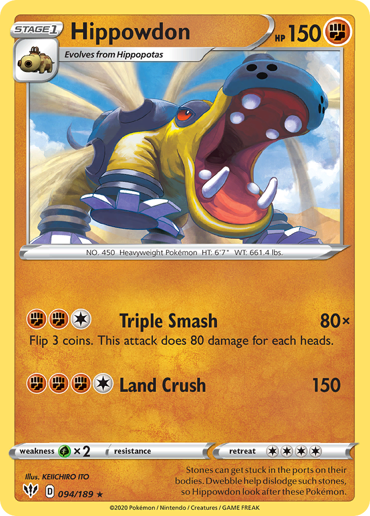 Hippowdon (094/189) [Sword & Shield: Darkness Ablaze] | L.A. Mood Comics and Games