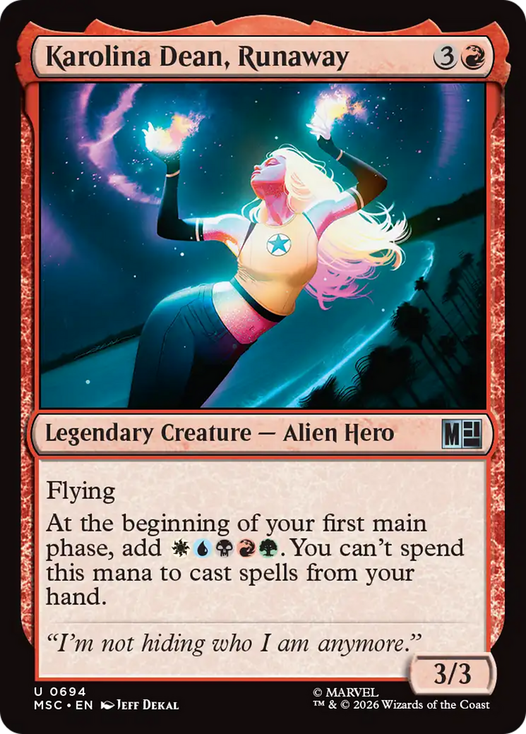 Karolina Dean, Runaway [Marvel Super Heroes Commander] | L.A. Mood Comics and Games