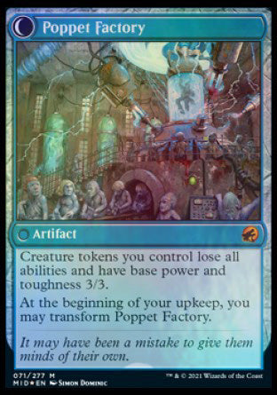 Poppet Stitcher // Poppet Factory [Innistrad: Midnight Hunt Prerelease Promos] | L.A. Mood Comics and Games