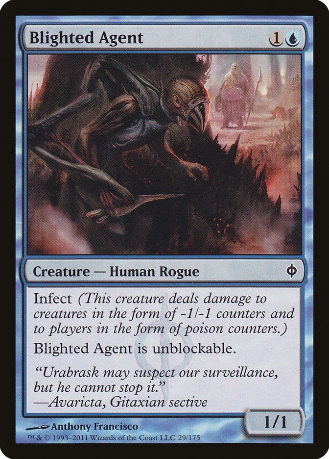 Blighted Agent [New Phyrexia] | L.A. Mood Comics and Games