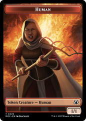 Tentacle // Human (26) Double-Sided Token [March of the Machine Commander Tokens] | L.A. Mood Comics and Games