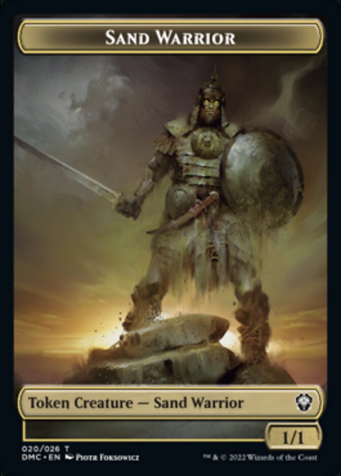 Phyrexian // Sand Warrior Double-Sided Token [Dominaria United Tokens] | L.A. Mood Comics and Games