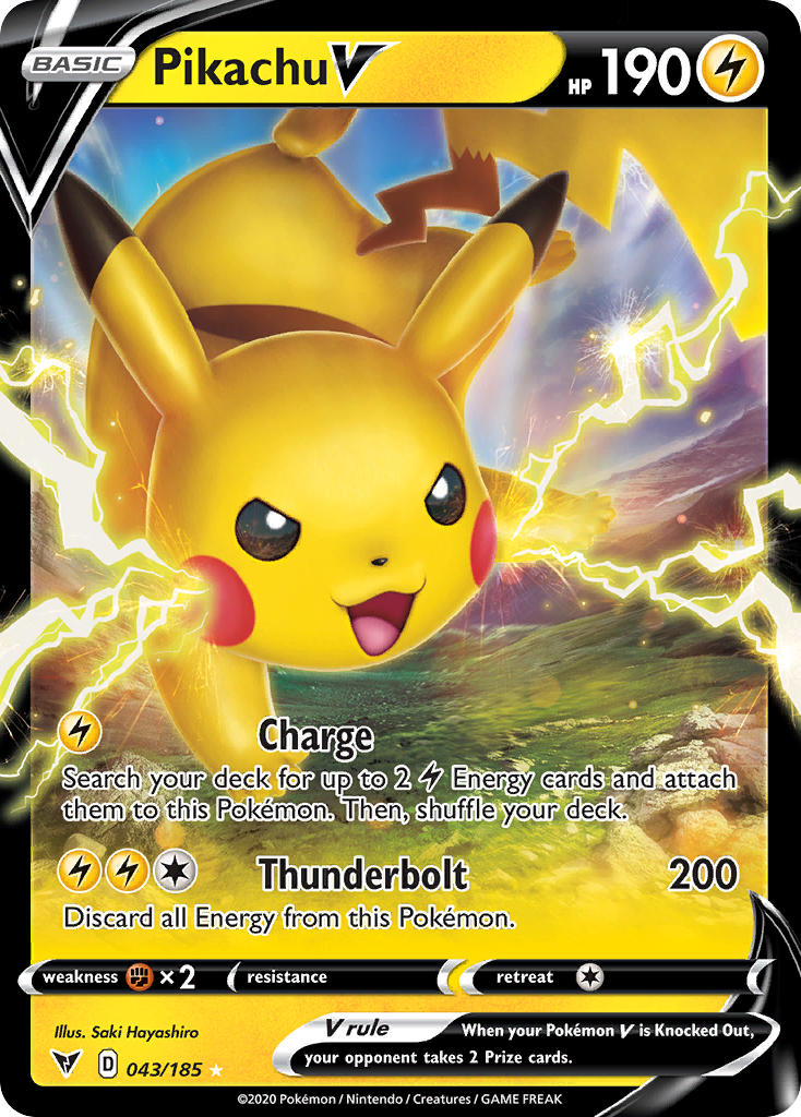 Pikachu V (043/185) [Sword & Shield: Vivid Voltage] | L.A. Mood Comics and Games