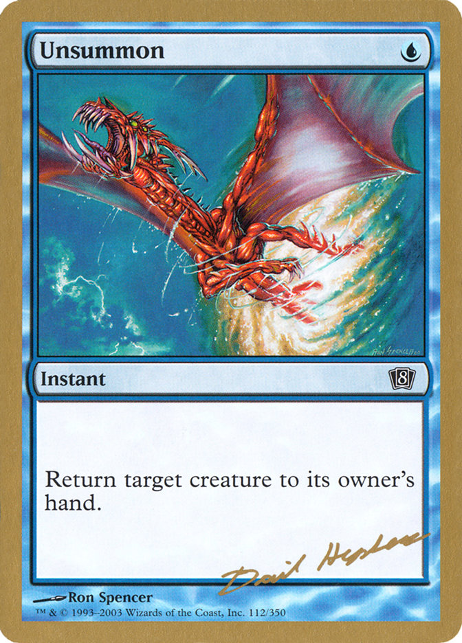 Unsummon (Dave Humpherys) [World Championship Decks 2003] | L.A. Mood Comics and Games