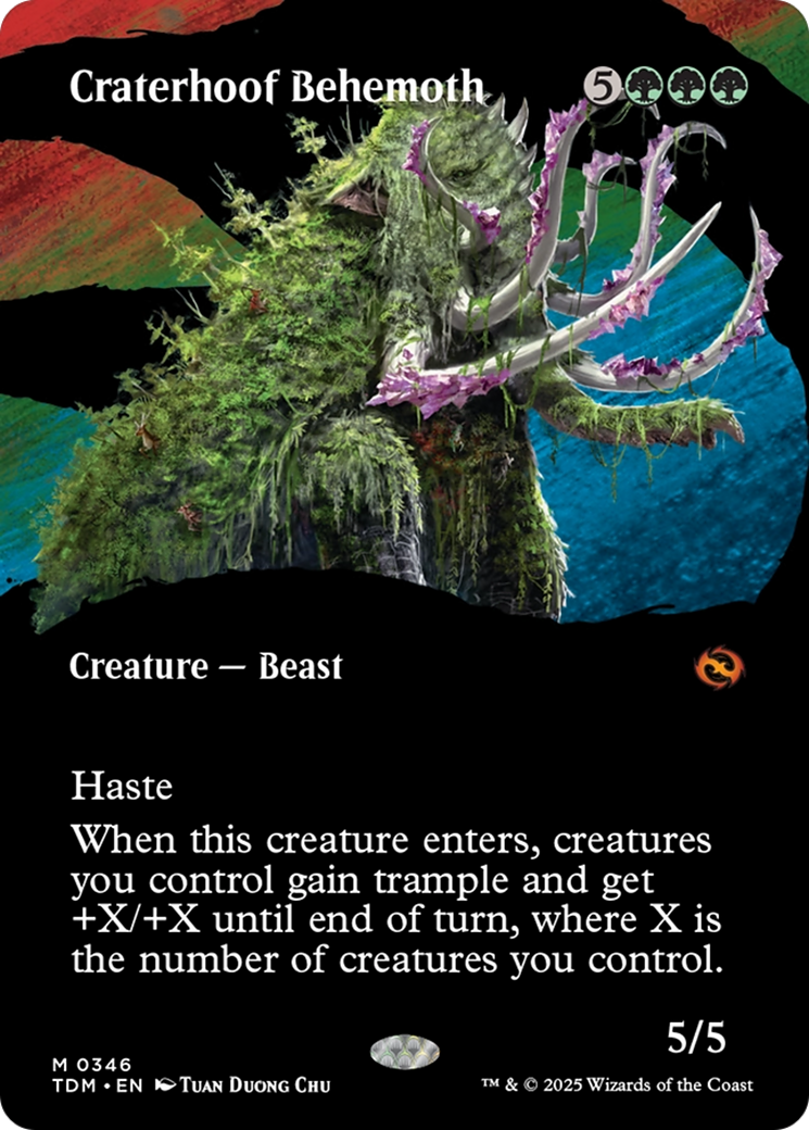 Craterhoof Behemoth (Borderless) [Tarkir: Dragonstorm] | L.A. Mood Comics and Games